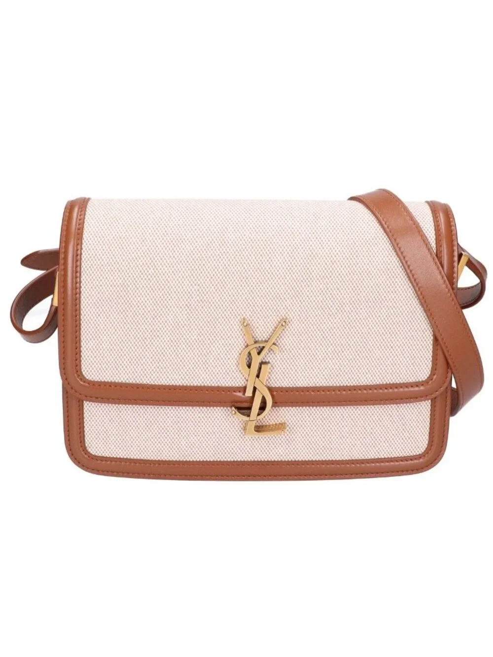 Saint Laurent Paris Canvas Leather Solferino Flap Shoulder